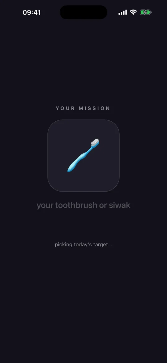 Bedless Fajr picking today's mission target: your toothbrush or siwak